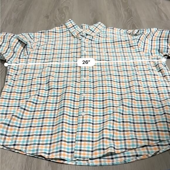 Dockers White Blue Orange Plaid Long Sleeve‎ Button Down Shirt Size XL - Picture 8 of 9